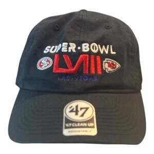47 Super Bowl LVIII Las Vegas Clean Up Adjustable Hat Cap NWT